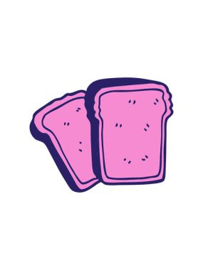 Çizgi film karikatür tostunun hareketli animasyonu