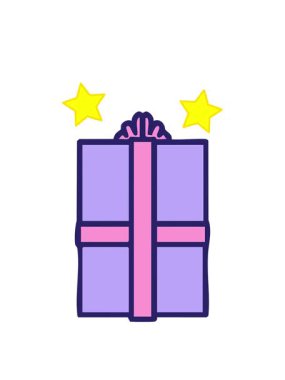 dönen yıldızlar dikkatlice paketlenmiş bir Japon koku hediyesinin animasyonu