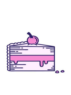 Dövmenin hareketli animasyonu geleneksel bir dilim pasta şeklinde.