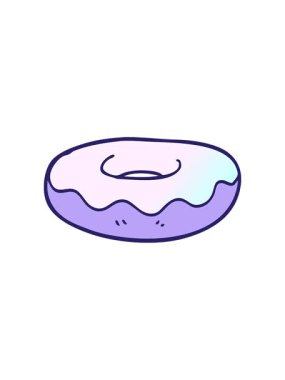 Karikatür karikatürlü buzlu çöreğin yıldız patlaması etkisi animasyonu