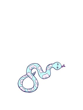 Sıçrama hareketi tıslayan yılanın animasyonu