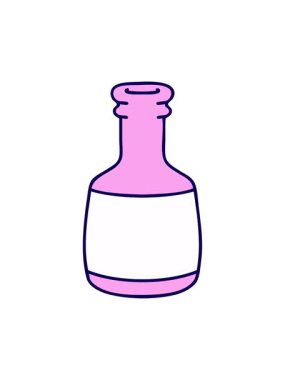 Eski bir bira şişesinin neon ışık efekti animasyonu