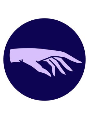 Bir elin ikonik dövme tarzının neon ışık efekti animasyonu