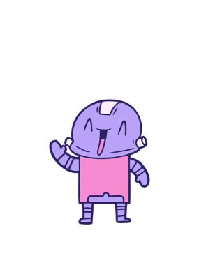 Çizgi film androidinin animasyonunu genişletiyor