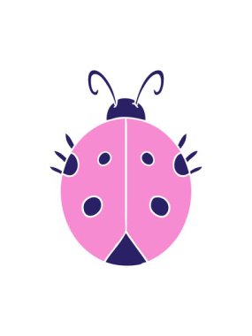 düz renk çizgi film uğur böceğinin hareketli animasyonu