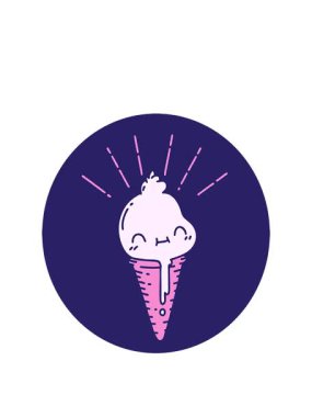 Dövme stili dondurma karakterinin animasyonunu büyütüyor