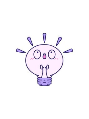 Parlayan bir elektrik ampulünün karikatürünün canlandırması.