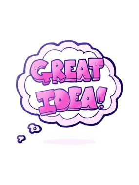 freehand çizilmiş düşünce baloncuğu Büyük Fikir Sembolünün basınçlı animasyonu