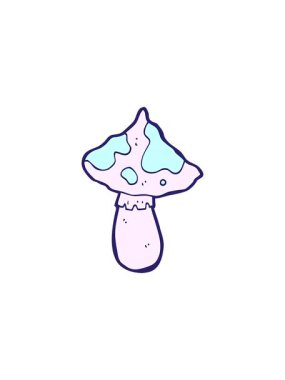 Bir mantar çiziminin yıldız patlaması etkisi animasyonu