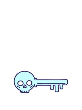 Ürkütücü bir iskelet anahtarın çizgi filminin animasyonunu uzatıyorum.