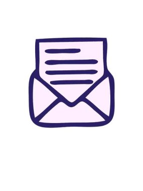 Bir mektup ve zarf karikatürü çizgi romanının yükseliş ve yüzme animasyonu