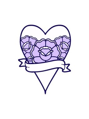 neon ışık efektleri çiçek kalp tasarımının animasyonu