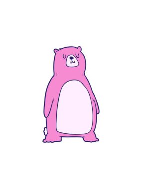 Karikatür kutup ayısının hareketli animasyonu