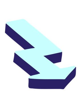 Okun çizgi film elemanının basınçlı canlandırması