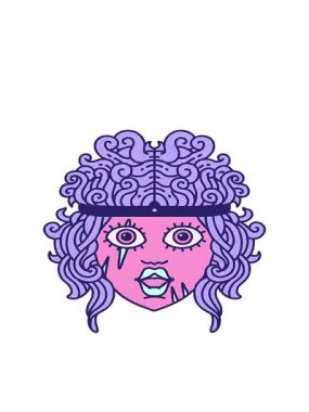 Retro Dövme Tarzı barbar karakterinin hareketli animasyonu