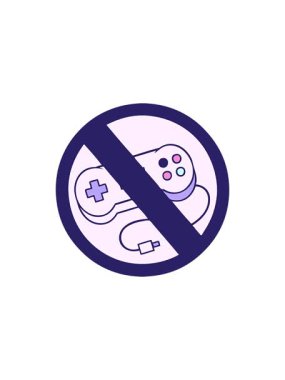 Oyun yasağı işaretinin tatlı çizgi filminin bölünme etkisi