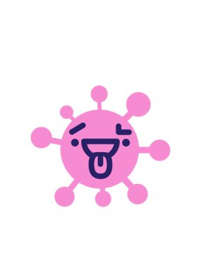 Kafası karışık mutlu virüsün yanıp sönen radyal çizgileri.