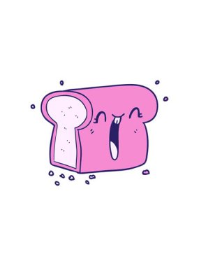 Yıldız patlaması etkisi çizgi film çizgi filmi gülen somun ekmeğin animasyonu