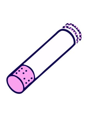 Çizgi roman tarzı sigara çubuğunun neon ışık efekti animasyonu