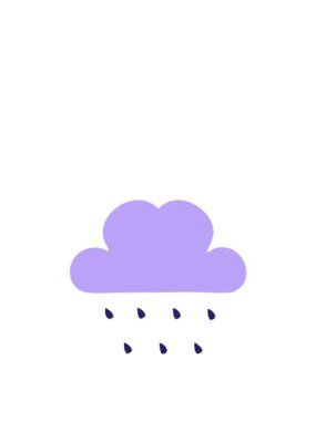 Yağmur bulutu simgesinin yükselişi ve yüzdürülmesi simgesi