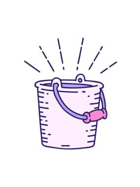 Geleneksel dövme tarzı bir kova su tasarımı illüstrasyonunun titreşimli hareket animasyonu