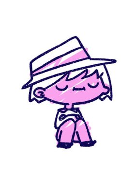 Gevşek Adam Tebeşir Çiziminin neon ışık efekti animasyonu