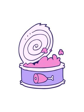 pressure popping animation of cartoon canned food