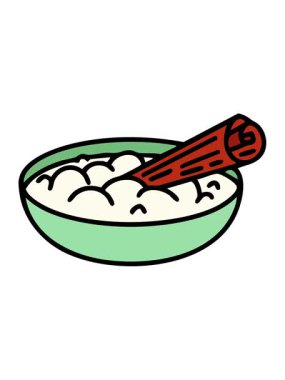 Tarçın çubuklu geleneksel Brezilya kanjitasının neon ışık efekti animasyonu