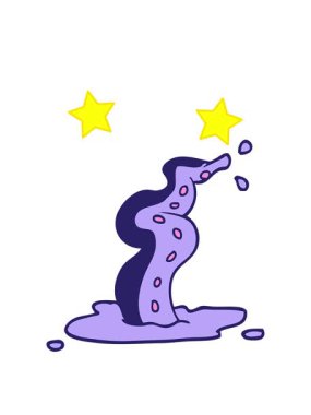 dönen yıldızlar çizgi film animasyonları karalama ürkütücü dokunaçlar