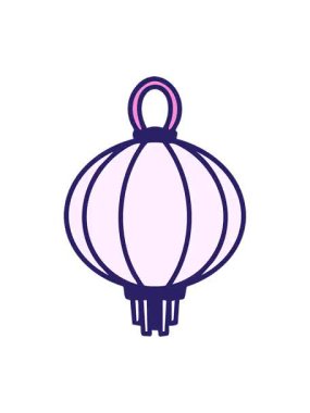 Pikselleştirme efekti kağıt fener geleneksel Japon sanatının animasyonu