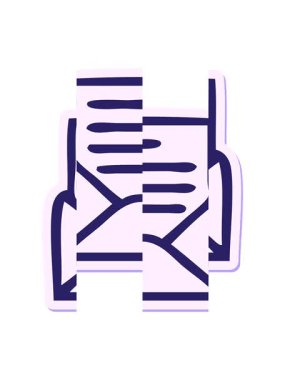 Sevimli bir karikatür mektubu ve zarfın parçalı hareket canlandırması