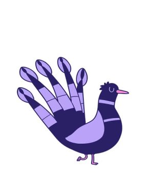 karikatür tavus kuşunun hareketli animasyonu