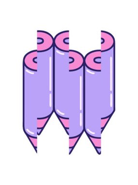 Renklendirme kalemlerinin bölünme hareketi canlandırması