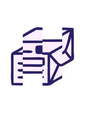 Şirin kağıt paketinin bölünen hareket canlandırması