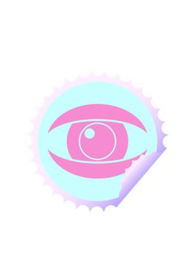 Göz alıcı görsel vektör dairesel soyulan çıkartmanın göz kırpan radyal çizgileri animasyonu