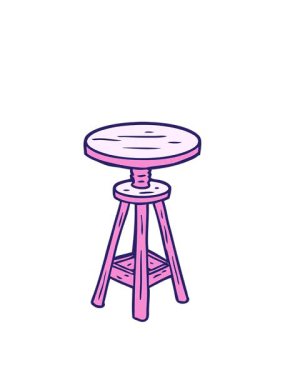 Çizgi film ayarlanabilir sanatçı taburesinin animasyonunu genişletiyorum