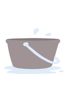 bir kova suyun hareketli animasyonu