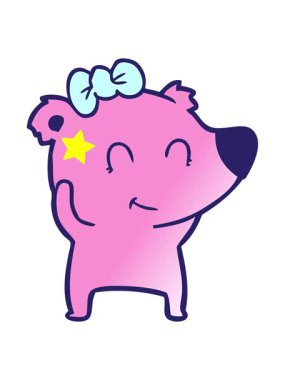 Parlayan yıldızlar ayı çizgi film karakterinin animasyonunu etkiler.