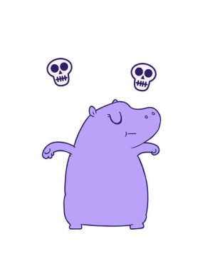 hipopotamların kafatası animasyonu