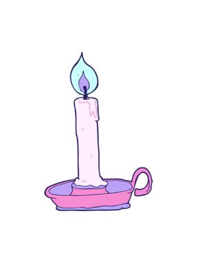 Titreyen hareket çizgi film yanan mumun animasyonu