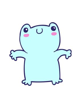 Karikatür kurbağasının dikkat çekici animasyonu