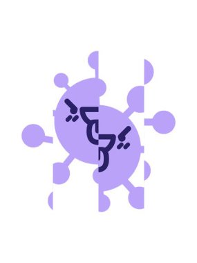 Ortalama virüs tasarımının bölünmüş hareket animasyonu