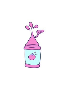 Ketçap şişesinin hareketli animasyonu