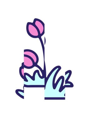 Tatlı lale çiçek tasarımının bölünen hareket animasyonu