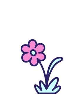 Eğlenceli çiçek tasarımının hareketli animasyonu