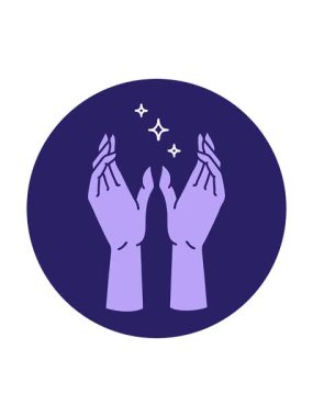 spinning motion animation of iconic tattoo style image of reaching hands