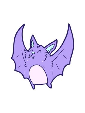 Vampir cadılar bayramı yarasasının hareketli animasyonu