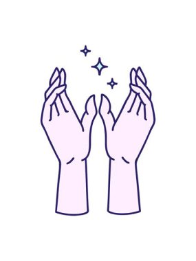 Dövmenin animasyonu geleneksel el uzanma stilinde parlıyor