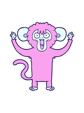 neon ışık efekti animasyonu caroton maymunu