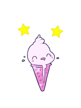 dönen yıldızlar sevimli çizgi film dondurma resimlerinin animasyonları